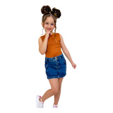 Saia Jeans Cargo Menina Moda Blogueira