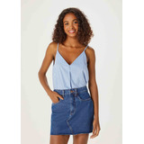 Saia Jeans Cintura Alta Reta Hering