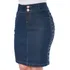 Saia Jeans Com Lycra Costura Lateral X Moda Evangélica R15