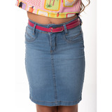 Saia Jeans De Cinto