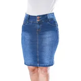Saia Jeans Emagrecedora Cintura
