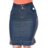 Saia Jeans Evangélica Botões Frontais Moderno Moda Lycra R28