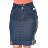 Saia Jeans Evangelica Botoes
