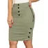 Saia Jeans Evangelica Longa Botões Lateraisl Moda Feminina