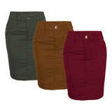 Saia Jeans Evangélica Plus Size Kit C 3 Modelos Variados