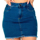 Saia Jeans Feminina Cintura