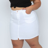 Saia Jeans Feminina Curta