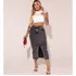 Saia Jeans Feminina Longa Cintura Alta Com Elastano Premium