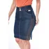 Saia Jeans Feminina Moda Evangélica Estilo Secretária Lycra