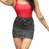 Saia Jeans Feminina New