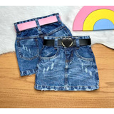 Saia Jeans Infantil Mini