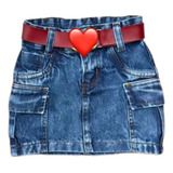 Saia Jeans Infantil Mini