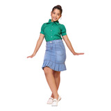 Saia Jeans Infanto Juvenil
