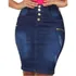Saia Jeans Lindo Modelo Secretária Com Lycra Moda Evangelica