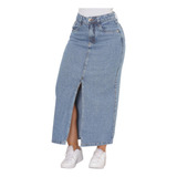 Saia Jeans Longa Midi