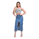 Saia Jeans Longa Midi