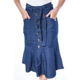 Saia Jeans Longa Tecido