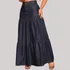 Saia Jeans Longa Três Marias Moda Evangélica Rodada Cintura