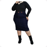 Saia Jeans Lycra Plus