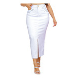 Saia Jeans Maxi Midi