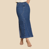 Saia Jeans Midi Cos