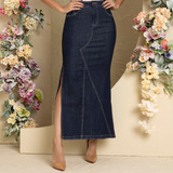 Saia Jeans Midi Cos