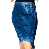 Saia Jeans Midi Evangélica Kit Com