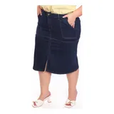 Saia Jeans Midi Plus