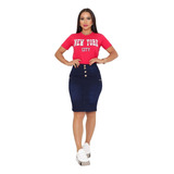 Saia Jeans Moda Evangelica