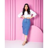 Saia Jeans Moda Evangelica