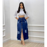 Saia Jeans Moda Evangelica