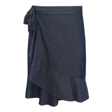 Saia Jeans Pareo Moda