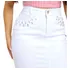 Saia Jeans Pedras Preciosas Casual Lycra Estilosa Clássica