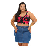 Saia Jeans Plus Size