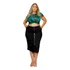 Saia Jeans Plus Size Com Elastano Confortável Tamanho Grande