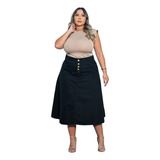 Saia Jeans Plus Size