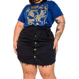 Saia Jeans Plus Size