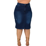 Saia Jeans Plus Size