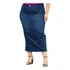 Saia Jeans Plus Size Moda Tamanhos Grandes Com Lycra 46 A 66