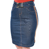 Saia Jeans Secretaria Costura