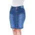 Saia Jeans Social Longa Secretaria Evangélica Midi Comprida