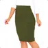 Saia Lapis Midi Feminina Secretaria P/gg Luxo