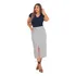 Saia Linho Com Elastano Midi Feminino Evangélica Promoção