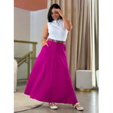 Saia Longa Alfaiataria Elegante