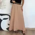 Saia Longa Alfaiataria Risca De Giz Elegante Caimento Leve