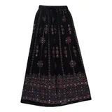 Saia Longa Bordada Estampada
