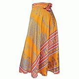 Saia Longa Envelope Indiana Boho Dupla Face Vira Vestido Desenho Do Tecido:estampada/amarelo;tamanho:único