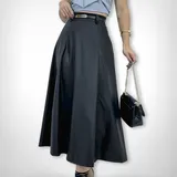Saia Longa Feminina Couro