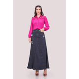 Saia Longa Jeans Black