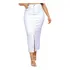 Saia Longa Jeans Brim Moda Feminina Evangélica Maxi Evasê